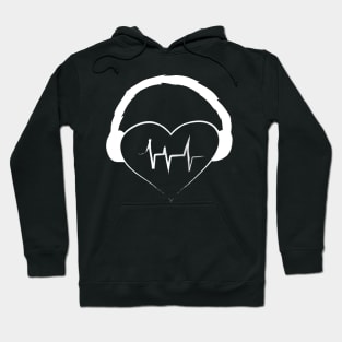 Listening to Heart ( White Edition ) Hoodie